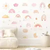 Br63986 Pegatinas de Pared Autoadhesivas Estilo Ins de Nube Arcoíris Cálido para Decoración de Dormitorio, Guardería, Habitación de Niños