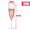 Copo de champanhe de plástico descartável 180ml taça de sobremesa taça de vinho tinto taça de coquetel de festa taça de mousse