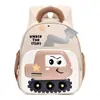Mochila Escolar para Jardín de Infancia Estilo Coreano Excavadora, Mochila Linda de Dibujos Animados para Niños y Niñas, Bolsa de Estudiante Infantil Super Linda