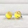 Brincos de titânio ASTMF-136 com três garras e pedra olho de gato G23 titânio três garras joias para piercing corporal pregos de lábio