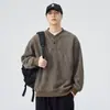 Sudadera Casual de Moda Versátil Holgada Cuello Redondo Manga Larga para Hombre Otoño Simple Casual Tejido
