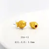 Colgante de Peces Dorados Koi de Buena Suerte en Oro de Arena Vietnamita de Larga Duración con Agujero para Accesorios DIY Cuerda para Pulseras
