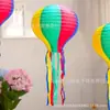 Amazon Nuevo Color Patchwork Farol de Papel Ovalado Globo Aerostático Borla Multicolor Suministros para Decoración de Fiesta Festival