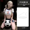 Feimu y Campo Verde Misterioso Babe de Fútbol Copa Triángulo Camiseta de Pecho Abierto Falda Estampada Conjunto de Uniforme Zy180