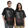 Black Myth Wukong Rei Macaco Camisetas Lavadas Streetwear Hip