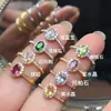Explosiones vivas acuamarina natural plata 925 incrustaciones de diamante estilo clásico