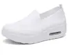 Zapatos Casuales Deportivos para Mujer 2026 Primavera Flyknit con Suela Gruesa y Amortiguación de Aire, Malla Transpirable Slip-On