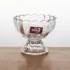 Tigela Alta para Sorvete, Copo de Vidro Transparente para Sorvete, Tigela de Sobremesa em Formato de Pétala, Ornamento de Cristal, Copo de Água para Oferenda ao Buda