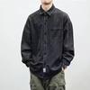 Chaqueta Camisa de Trabajo Estilo Americano para Hombre, Otoño 2026 Nuevo, Holgada, Retro Japonés, Casual, Manga Larga