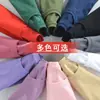 Camiseta de Verano de Algodón Puro de Manga Corta, Colorida, Cuello Redondo, Ropa de Trabajo de Color Sólido, Actividades Grupales, Viajes Diarios, Estampado de Logo DIY