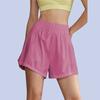 Shorts Esportivos de Verão para Mulheres, Calças de Corrida Fitness Anti-Exposição, Calças de Yoga Finas Plissadas Soltas Emagrecedoras, Secagem Rápida