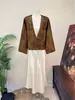Chaqueta Cardigan Jacquard Estilo Chino Nuevo Zhi Li Otoño Nuevo Top de Cuello V Grande Chaqueta Estilo Chino Nuevo