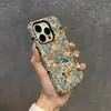 Funda de Teléfono Floral de Color Grabado Personalizado Estilo Bosque Artístico Cobertura Total Anti-caídas Carcasa Blanda Estilo Pastoral Fresco Protector de Teléfono