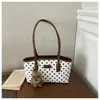 Bolso de hombro para mujer de estilo coreano con lunares de moda, nuevo modelo 2026 de PU, de gran capacidad para ir al trabajo