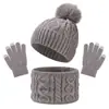 Venta Caliente Transfronteriza Nuevo Sombrero de Punto Trenzado con Pompón para Otoño Invierno Sombrero Cálido para Niños Fabricante de Sombreros de Punto Suministro Directo Venta al por Mayor en Stock