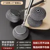 Cepillo para Ollas de Acero Inoxidable con Mango Largo, Cepillo de Limpieza para Uso Doméstico, Bola Grande de Lana de Acero con Mango, Cepillo Descontaminante para Ollas