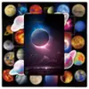 50 piezas de nuevos adhesivos de graffiti de planetas del cielo estrellado del universo adhesivos para computadora de bicicleta portátil coche eléctrico taza de agua adhesivos adhesivos