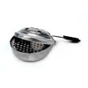 Estufa de Alcohol Portátil para Exteriores Mini Estufa de Alcohol de Acero Inoxidable Queso Fuego Pequeño Olla Seca Herramienta de Calentamiento Aislamiento para Picnic
