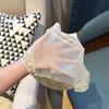 Satén Francés de Alta Calidad ~ Ropa Interior de Encaje Crema de Cintura Media para Mujer Sexy Algodón Puro Vendedora de Puesto Calzones de Color Sólido para Niña
