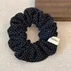 Novo Tecido Delicado Retro de Bolinhas Anel de Salsicha Elástico de Cabelo para Mulheres Diário Elegante Versátil para Coque Rabo de Cavalo Acessórios de Cabelo