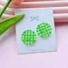 Estilo Novo Primavera e Verão Xadrez Transparente Estampado Botões Acessórios Botões DIY para Roupas Tamancos Acessórios Decorativos para Capa de Celular