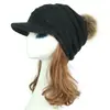 Ebay Nuevo sin etiquetas bola de lana gorro de lana otoño e invierno ala gorro tejido exterior ala sombrero cálido