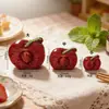 Fruta Cereja Grande Meio Cortada Simulada Resina Pequeno Acessório Chaveiro Pingente Acessório para Joias DIY