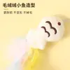 Vara com Pena Totoro para Gatos para Autoentretenimento, Alívio do Tédio, Haste Longa de Aço com Penas e Sino, Brinquedo para Gatos Resistente a Arranhões e Mordidas, Rotativo