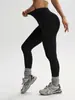 Novas Calças de Yoga Cruzadas com Cintura em V, Levanta Bumbum, Sorriso, para Mulheres, Leggings Esportivas para Corrida ao Ar Livre, Calças Longas de Yoga Bumbum de Pêssego