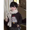 Moletom Infantil 2025 Meninas Novo Estilo Menino Bebê Inverno Veludo Espessado Pulôver Árvore de Natal Espessado Terno