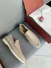 Mocassins Masculinos Lp de Couro Genuíno Camurça, Sapatos Casuais Slip-On Leves de Solado Macio, Venda Quente Transfronteiriça, Fornecimento Direto