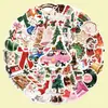 50 Adesivos Criativos de Natal em Desenho Animado Decoração de Computador Notebook Notas de Guitarra Desktop Mala DIY