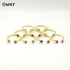 WT-B650 pulsera ajustable clásica vintage con piedra brillante chapada en oro de 18K joyería de nicho para mujer para el día a día