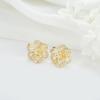 Aretes de Molino de Viento de Amor de Circonita Micro-incrustada de 14k Aguja de Plata 925 Aretes para Mujer Aretes de Perlas con Soporte Vacío Accesorios DIY