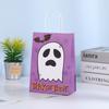 Bolsa de Regalo de Halloween de Papel Kraft Bolsa de Embalaje de Regalo de Diablo de Dibujos Animados Bolsa para Dulces Bolsa de Papel Kraft Bolso Plegable