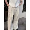 Pantalones de traje para hombre de nuevo estilo, pantalones de pierna ancha modernos y elegantes, de cintura alta, corte holgado y con buena caída