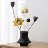 Orquídea Phalaenopsis em Vaso Único com Sensação Luxuosa e de Alto Padrão, Vaso de Cerâmica Alto para Flores Secas em Vaso, Vaso de Flor de Orquídea Branco
