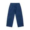 Pantalones Rectos de Cintura Media Sueltos Estilo Retro para Hombre, Temporada de Primavera y Otoño, Lavado Estilo Ropa de Trabajo Francesa con Bolsillos Traseros Tridimensionales
