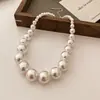 Collar de Perlas de Múltiples Capas Incrustado con Diamantes Estilo Corte Francés, Cadena para Suéter de Lujo Ligero Francés de Alta Gama, Versátil para Otoño e Invierno