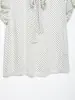 Camisa de Manga Corta con Lunares y Lazo Decorado para Mujer, Estilo Europeo y Americano, Novedad Primavera 2026, Venta al por Mayor 26158