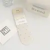 Calcetines de Malla de Verano para Mujer Calcetines Holgados Finos de Media Caña Sin Costuras Color Sólido Blanco Versátiles Calcetines de Algodón de Media Longitud