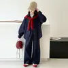 Conjunto de Camisa de Mezclilla para Niñas Otoño 2025 Nuevo Estilo Coreano de Moda para Niños Ropa de Otoño para Niños Grandes