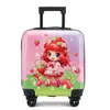 Maleta de ruedas para niños al por mayor caja de cabina de dibujos animados 18 pulgadas equipaje lindo rueda universal caja de regalo Caja de contraseña para niños