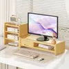 Soporte para monitor de computadora, estante para pantalla, base para monitor de computadora de escritorio, organizador de escritorio de oficina