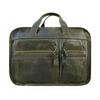 Bolsa de couro retrô masculina de lazer comercial de 15,6 polegadas bolsa de ombro mensageiro bolsa de couro de vaca masculina