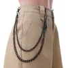 Joyería de Moda Transfronteriza Europea y Americana Moda Personalizada Tendencia Colgante de Telaraña Oscura Cadena Metálica de Doble Capa para Pantalones Todo Combinable Hombre