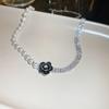 Collar estilo Camelia Chanel para mujer 2022 nueva moda pedrería Perla otoño e invierno cadena clavícula cadena suéter collar