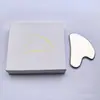 Fábrica direta aço inoxidável grande coração forma raspagem placa mão rosto raspagem metal massagem beleza ferramentas atacado