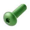 Parafusos de cabeça cilíndrica sextavada em liga de alumínio, anodizados, cabeça arredondada, verde, M3-M6, usados para redução de peso em produtos eletrônicos