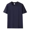 Camiseta Esportiva Masculina de Verão Personalizada Manga Curta Leve Respirável Cor Sólida Meia Manga Solta Camiseta Masculina Algodão Manga Curta Estampada